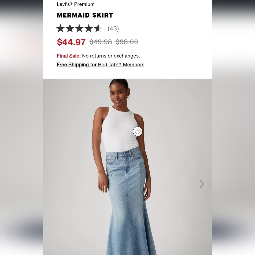 Levi's Mermaid Maxi Skirt